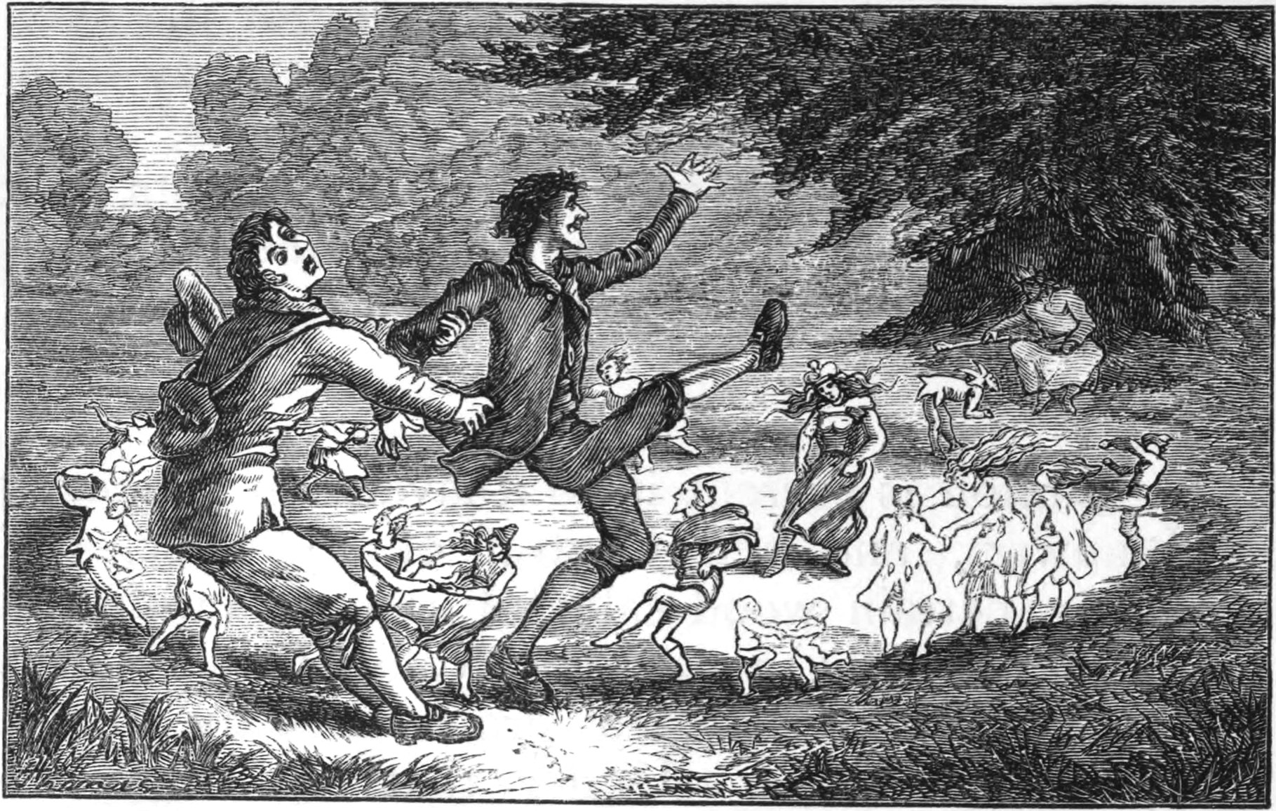 К записи ««Plucked from the Fairy Circle» — гравюра валлийского художника Томаса Генри Томаса, выполненная для книги американского журналиста и фольклориста Вирта Сайкса «British Goblins: We», снимок 1 из 1